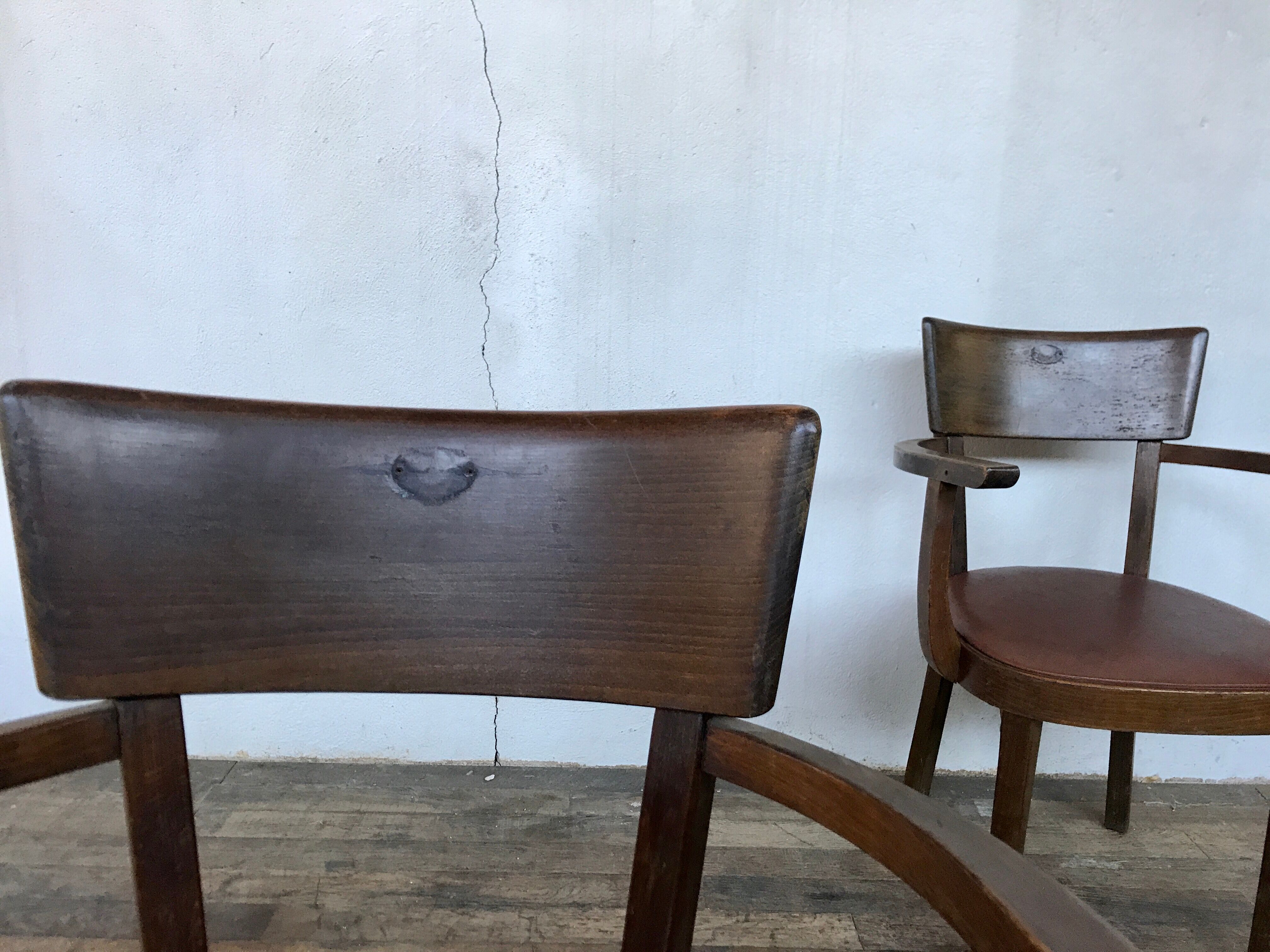 Series of 4 Baumann chairs 1950