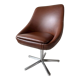 Fauteuil pivotant années 70 simili cuir
