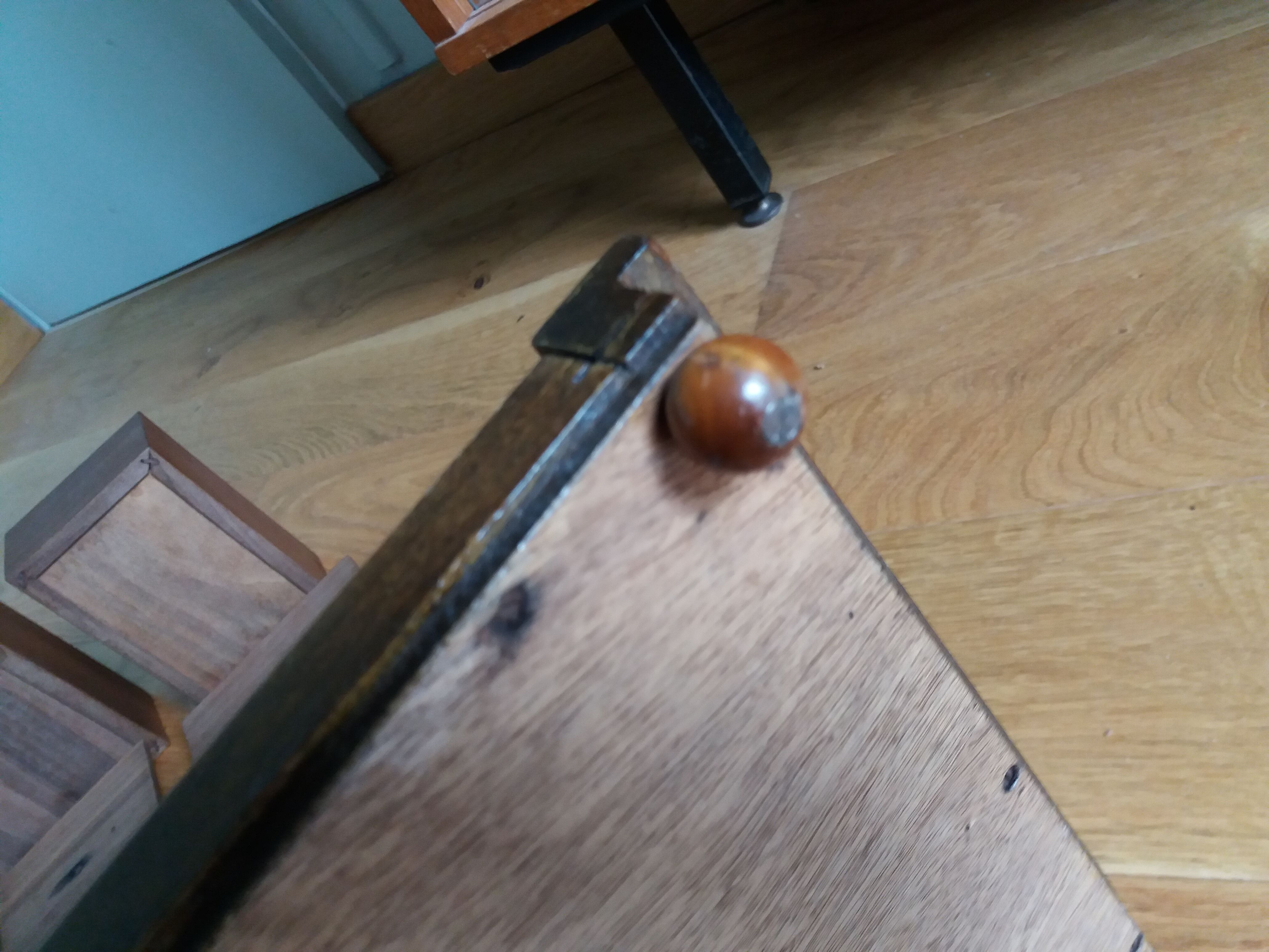 Ensemble de 3 boites en bois sur plateau set de bureau ou de fumeur