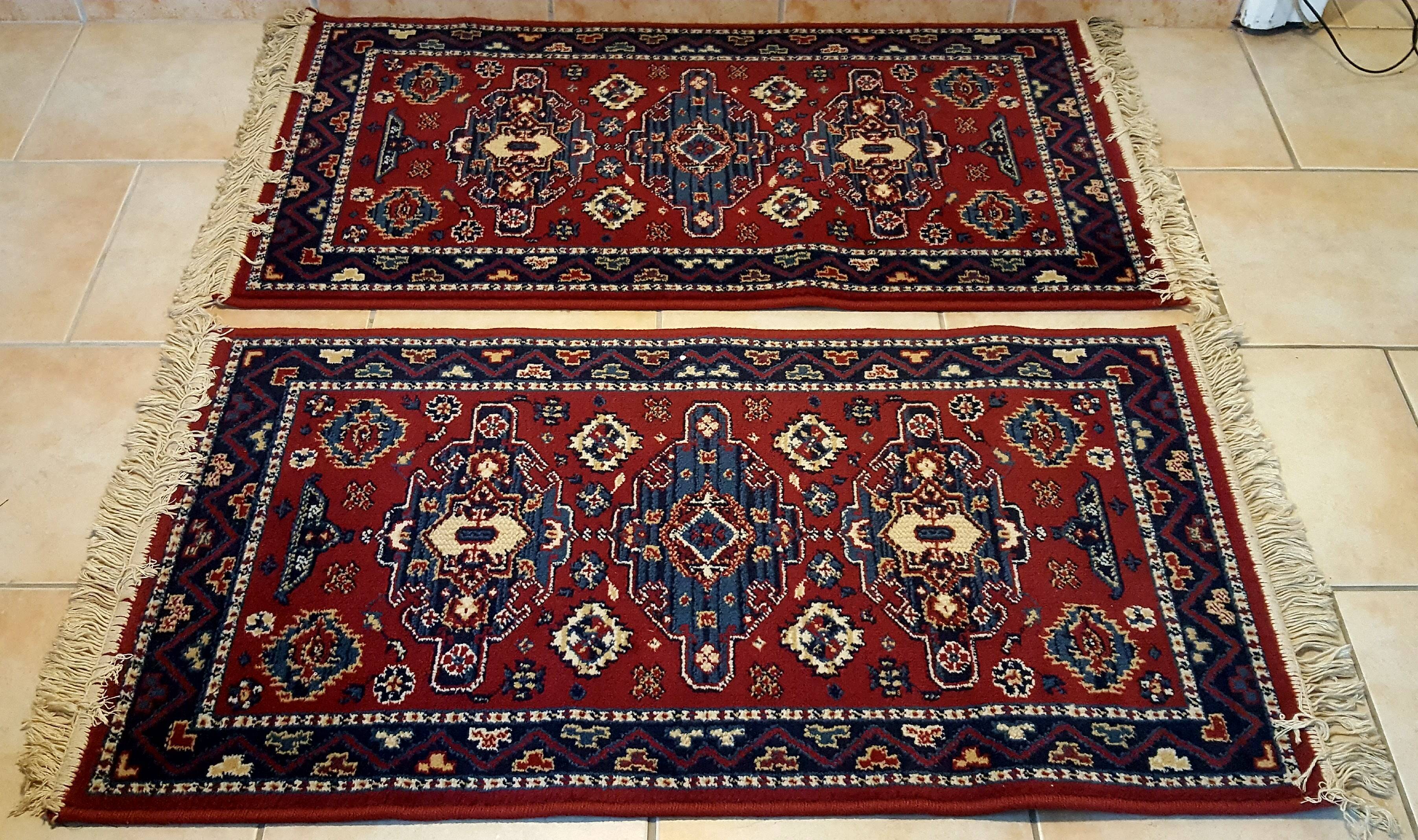 Pair of vintage Kaukas 113 x 60cm carpet
