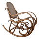Curved wooden rocking chair