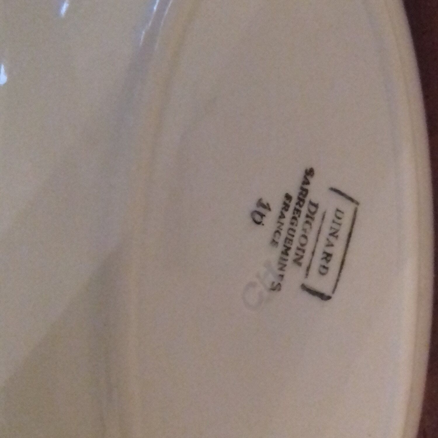 Plate presentation Digoin Sarreguemines