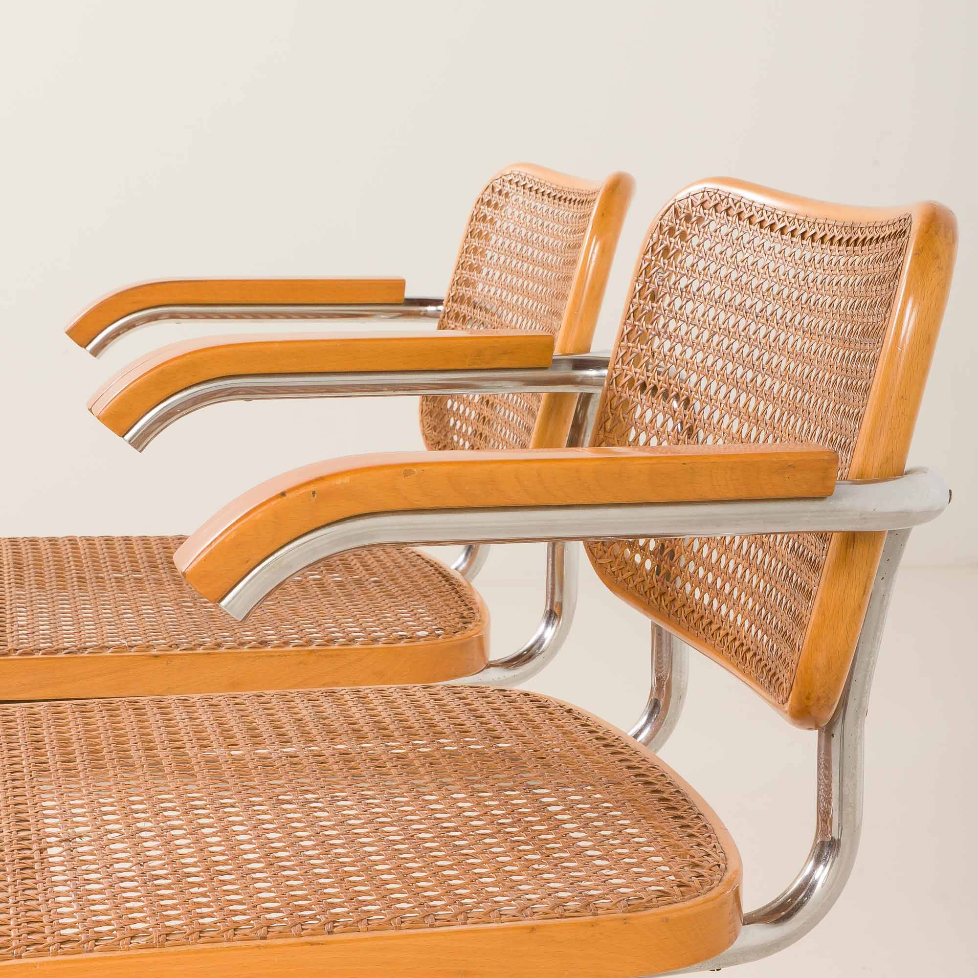 Pair of Italian vintage Ceska chairs by Gavina, 1960s