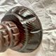Ancien cendrier sur pied en bois sculpté