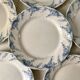 set of dessert plates in K&G Lunéville Iron Earth model "Angèle" late 19th century