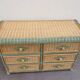 Rattan and wicker chest 80s