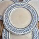 Set of 4 antique English flat plates B.p.w.&m. Milan – Ironstone