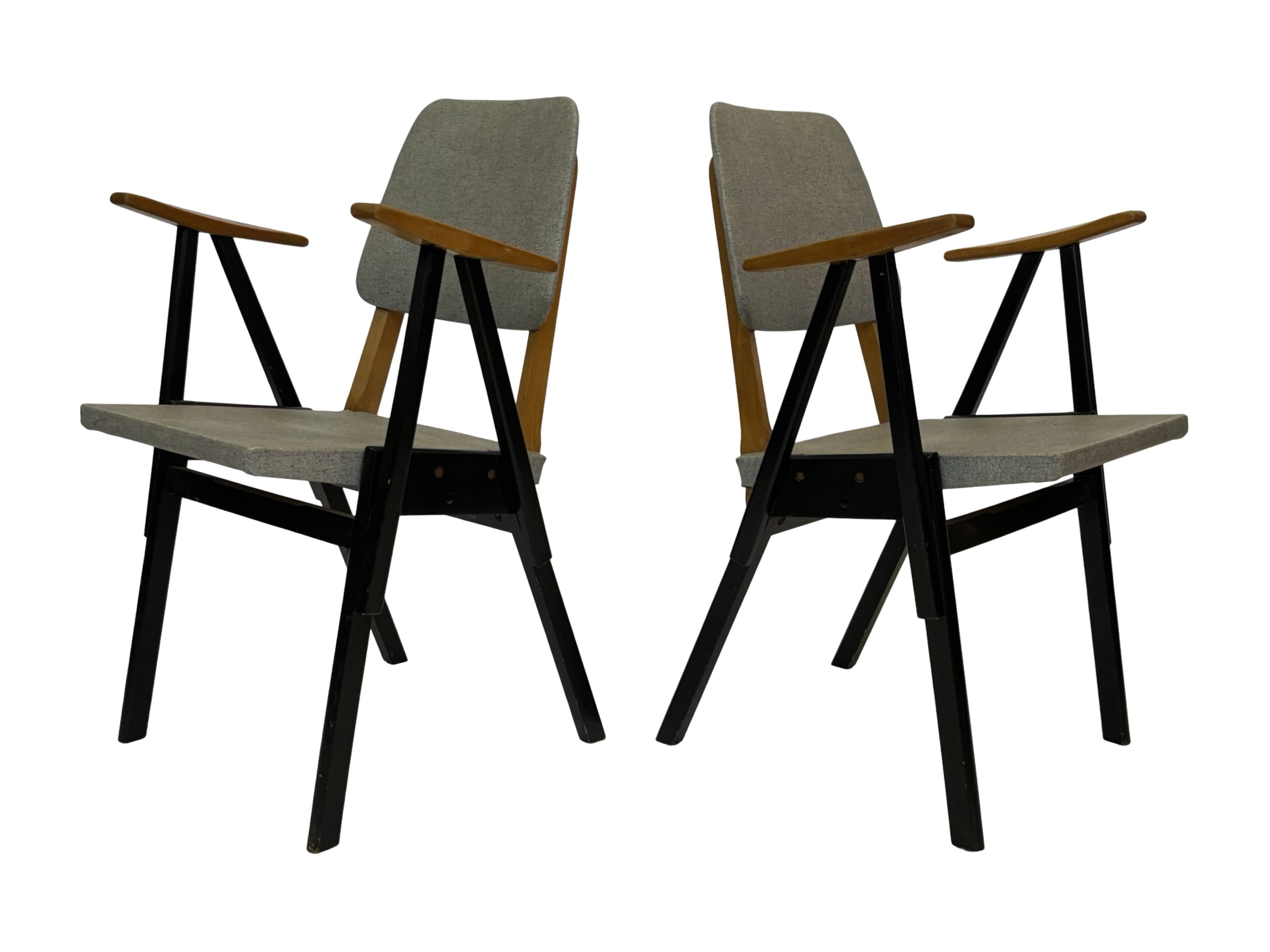 Vintage Palais De Tokyo armchair by Zwager Ermeloo, 1950's design