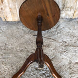 Triple harness wood cherry round tray