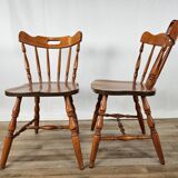 Set of 4 country style chairs, 80s