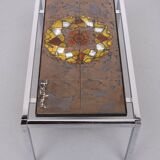 Belarti Ceramic tile Table set of 3 Belgian 1970s