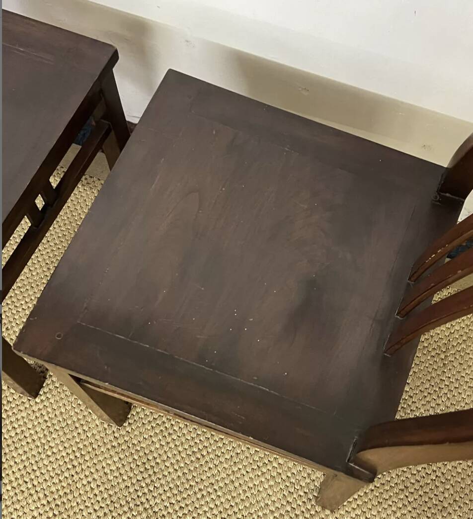 Set of 6 Mahogany wooden chairs