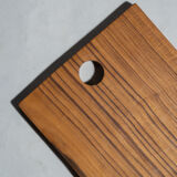 Rounded rectangular monoxyl teak cutting or presentation board L:34