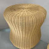 Series of 2 Scoubidou poufs from the 70s