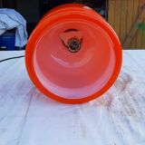 Vintage lamp of the 70s in orange opaline