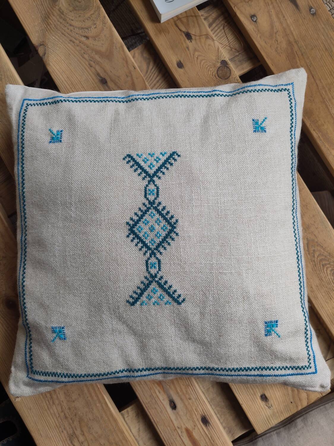 Berber Kerkennah blue cushion