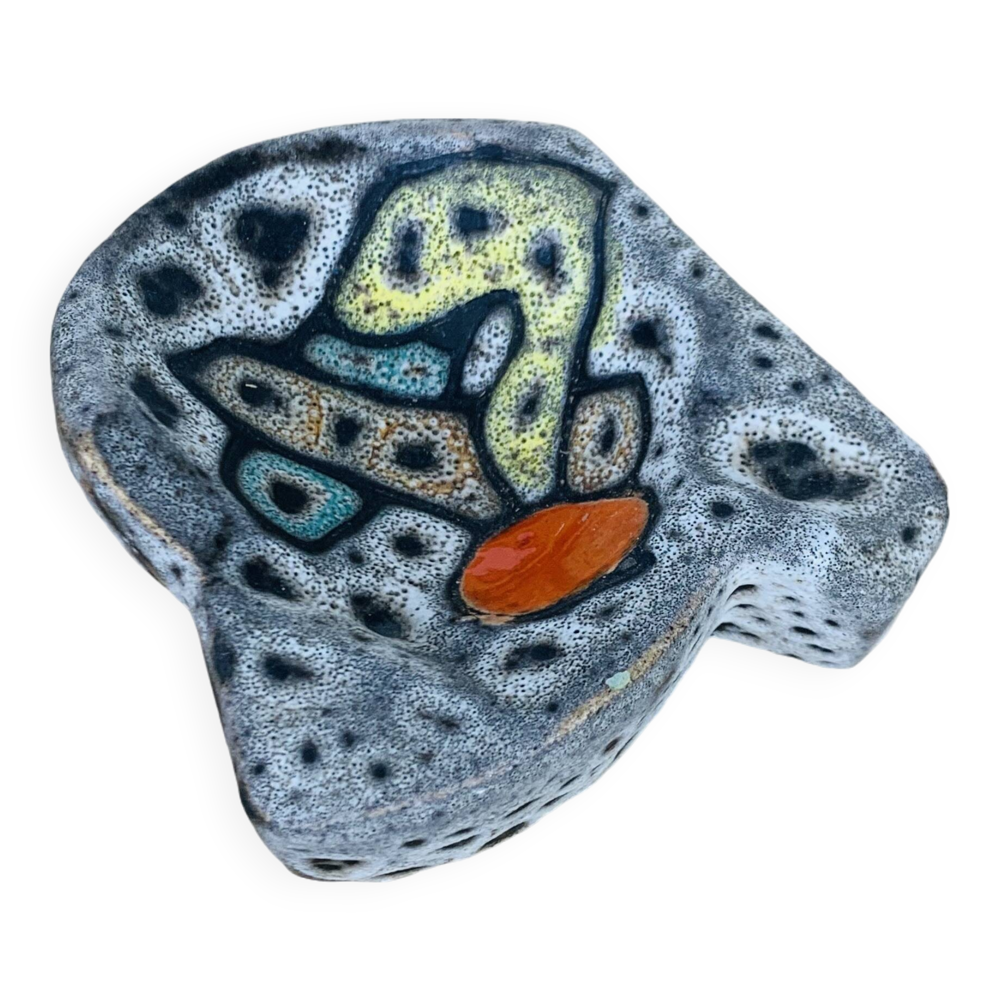 Ceramic pocket emptier by Marius Bessone in Vallauris, ashtray