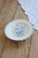Antique compote dish, ironstone, Jules Vieillard, Bordeaux, blue poppy.