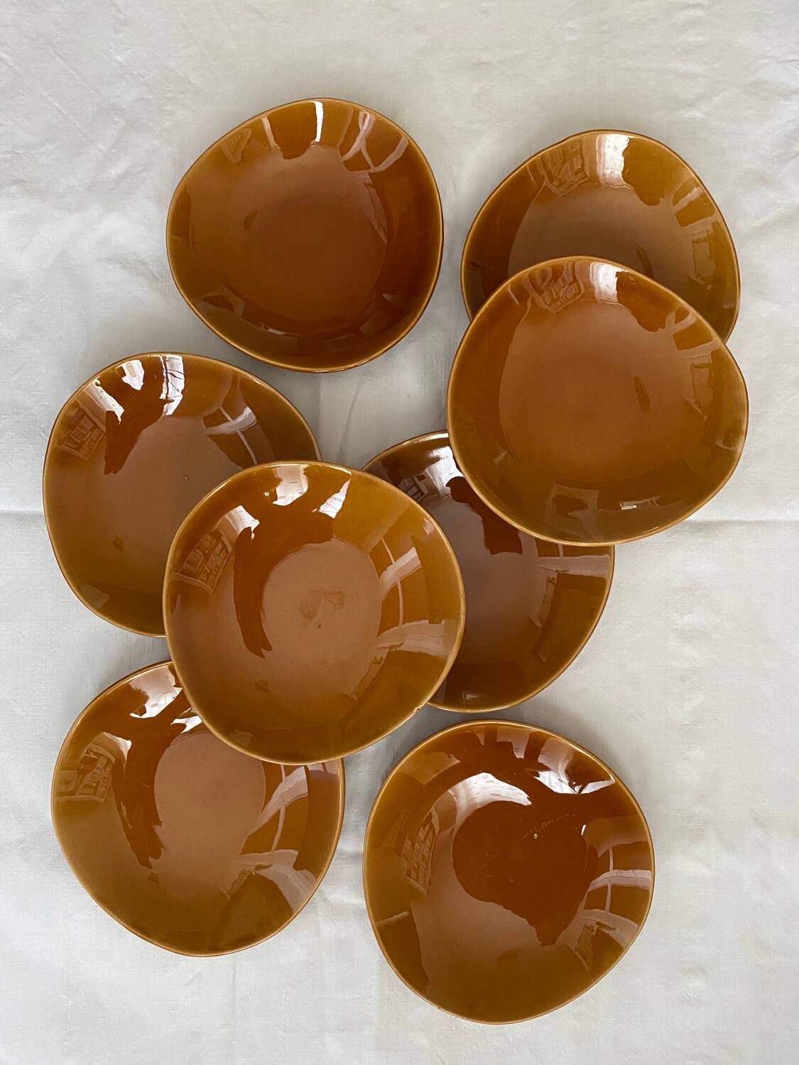 8 free-form cap plates, Niderviller