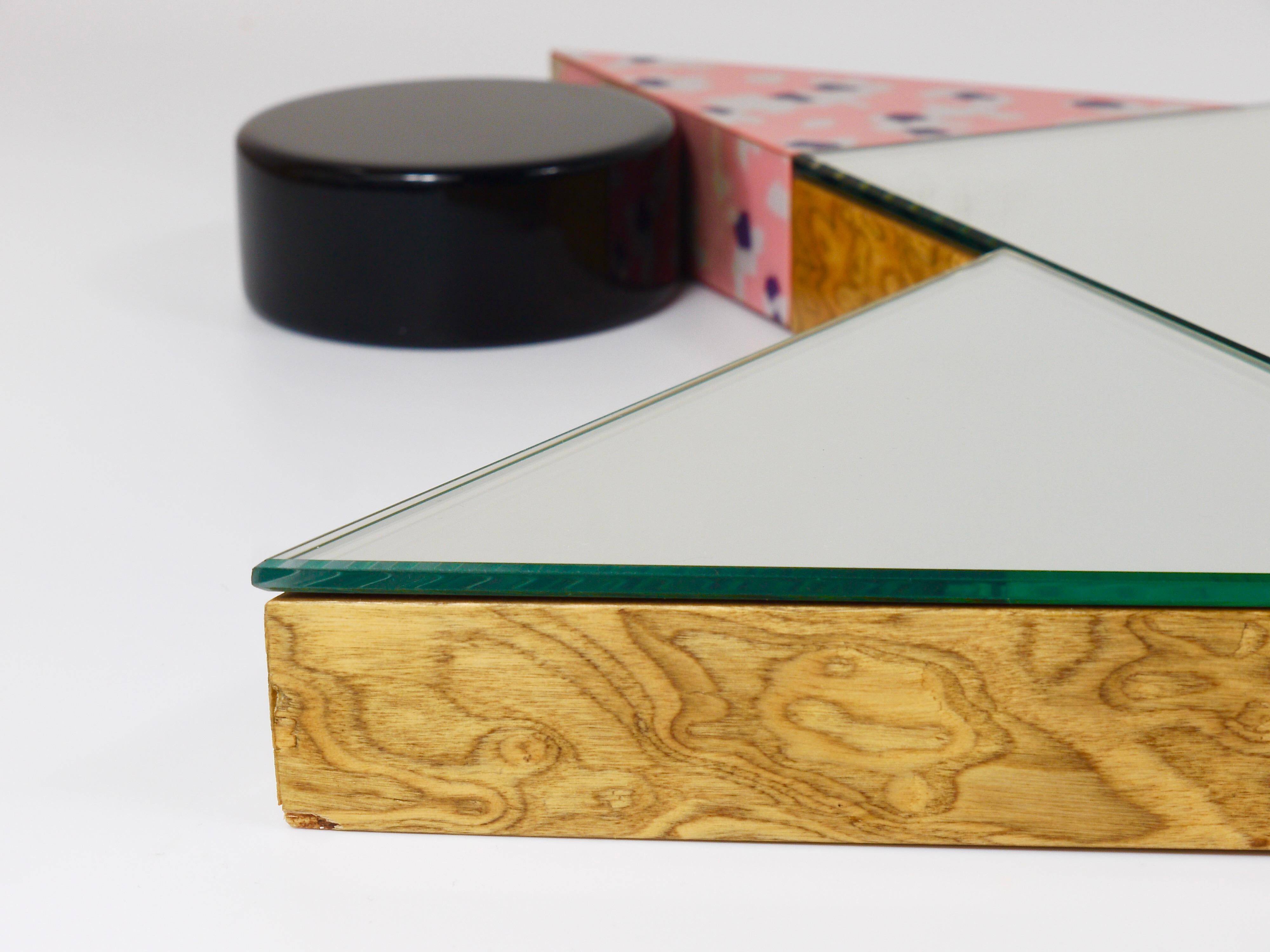 Ettore Sottsass Memphis Milano Diva Wall Mirror Vintage, Italy, 1984