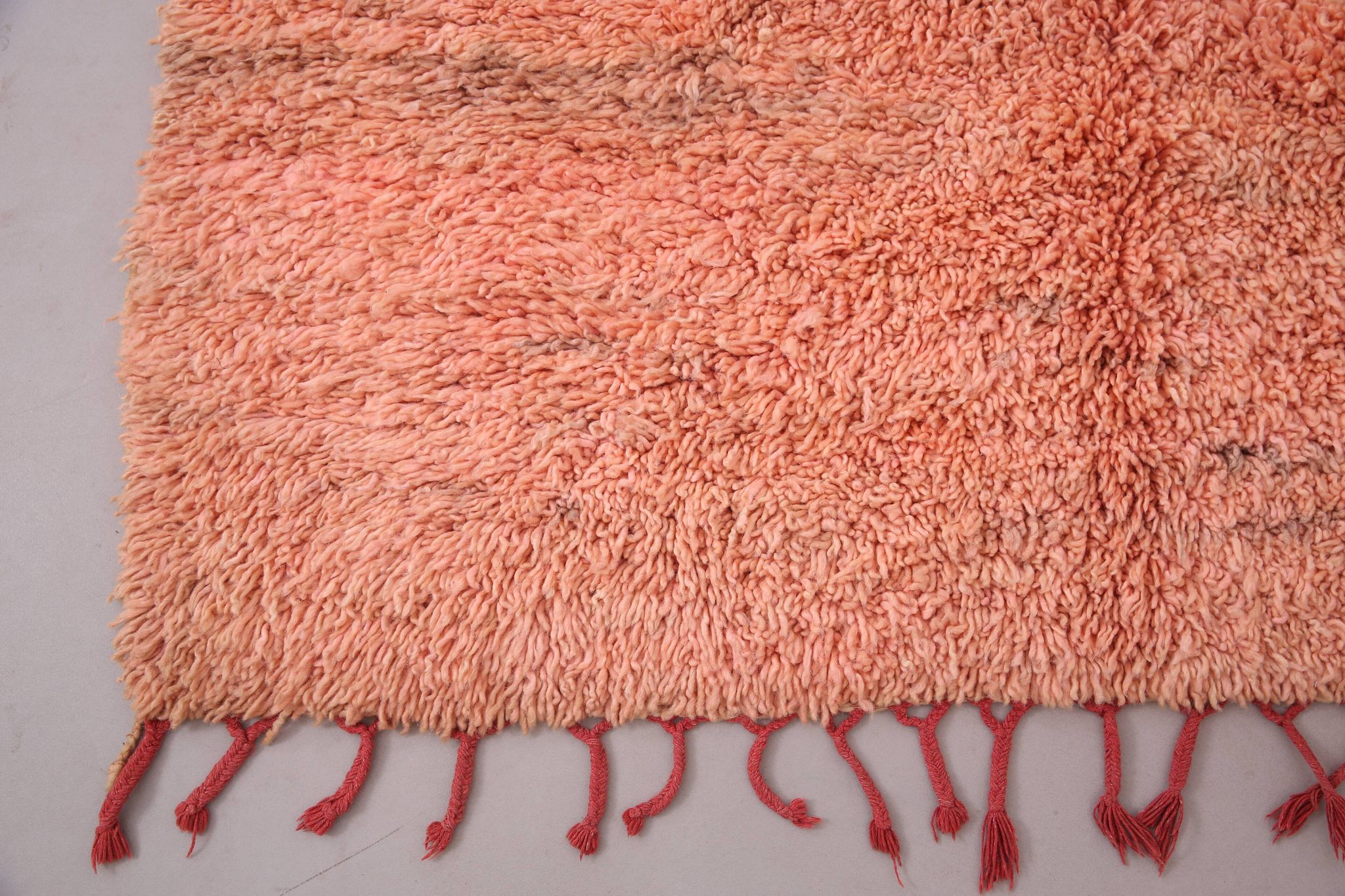Peach Vintage Handmade Wool Rug 153 x 252 cm - Berber Rug - Old Morocco Rug