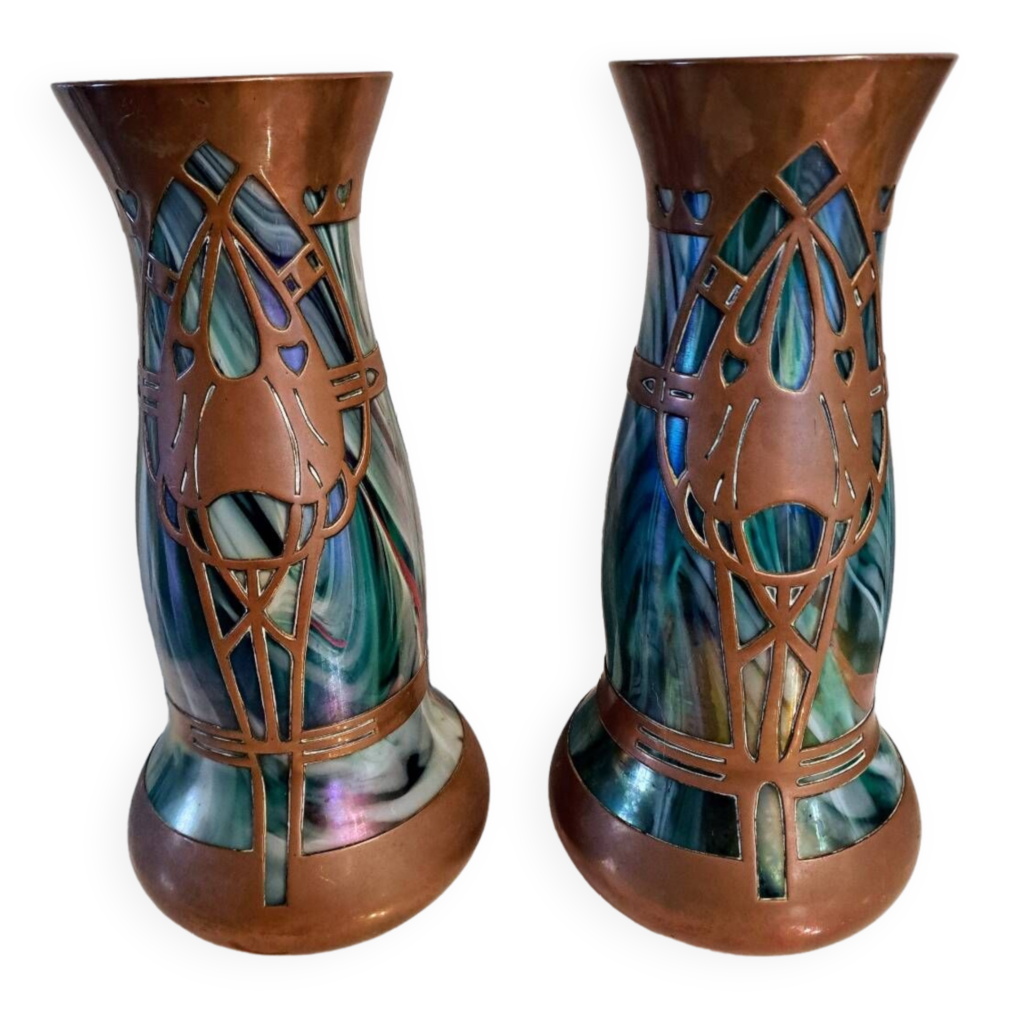 Pair of Art Nouveau Jugendstil vases