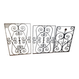 3 old wrought iron gates
