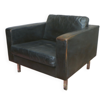 Fauteuil lounge en cuir COR, années 1950