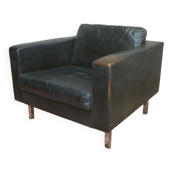 Fauteuil lounge en cuir COR, années 1950