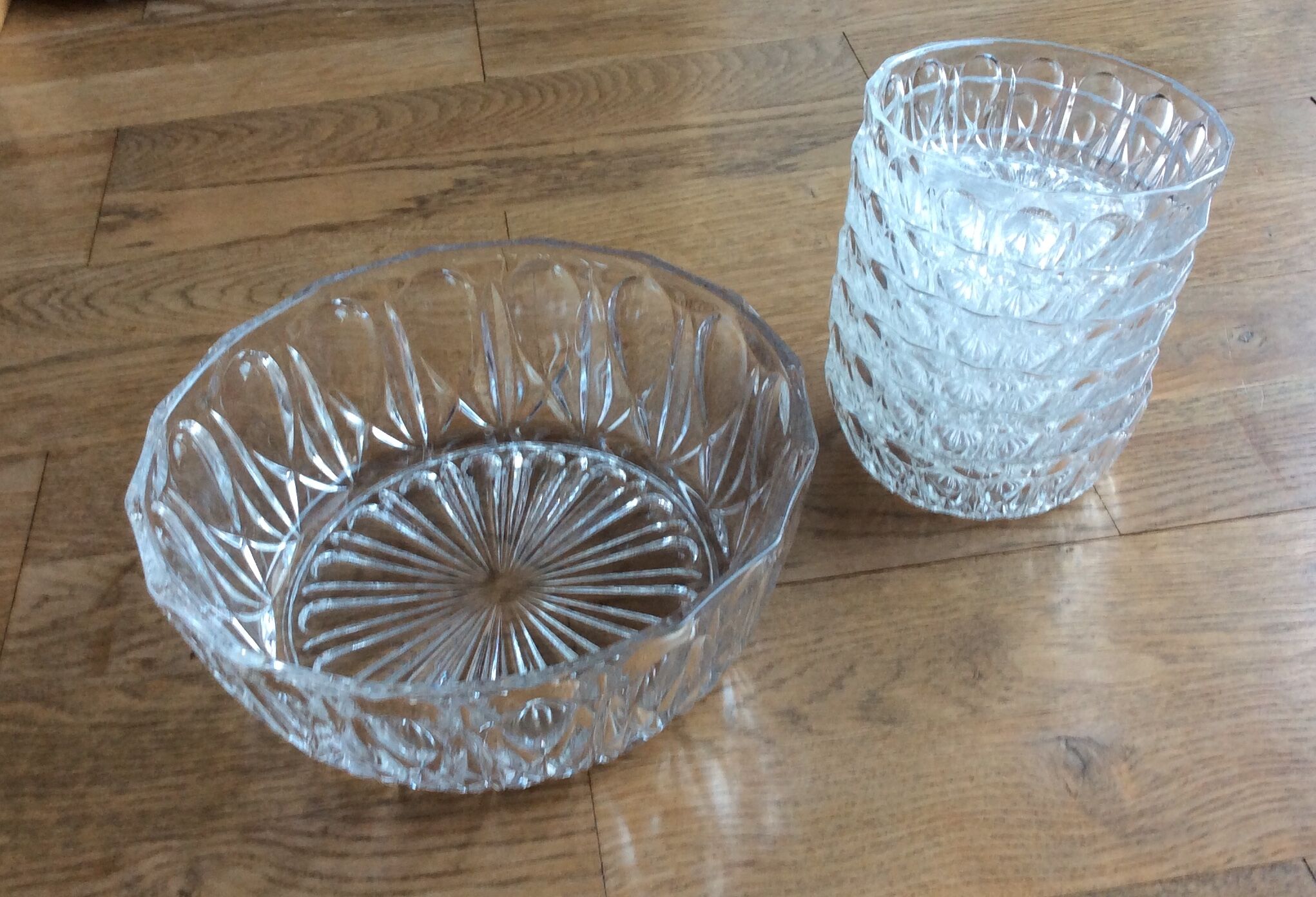 Fruit salad service glass of the 60s - vintage