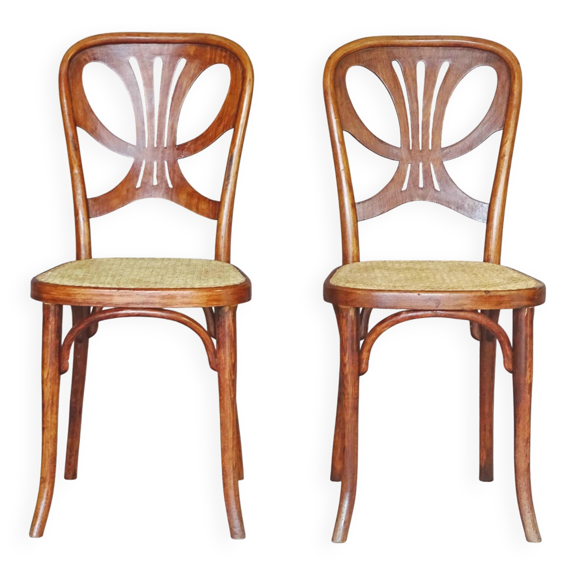 2 Thonet chairs No. 642, 1910, Art Nouveau