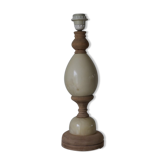 Marble and wood lamp base 400mm (without shade)