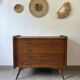 Vintage oak commode from the 1960s.