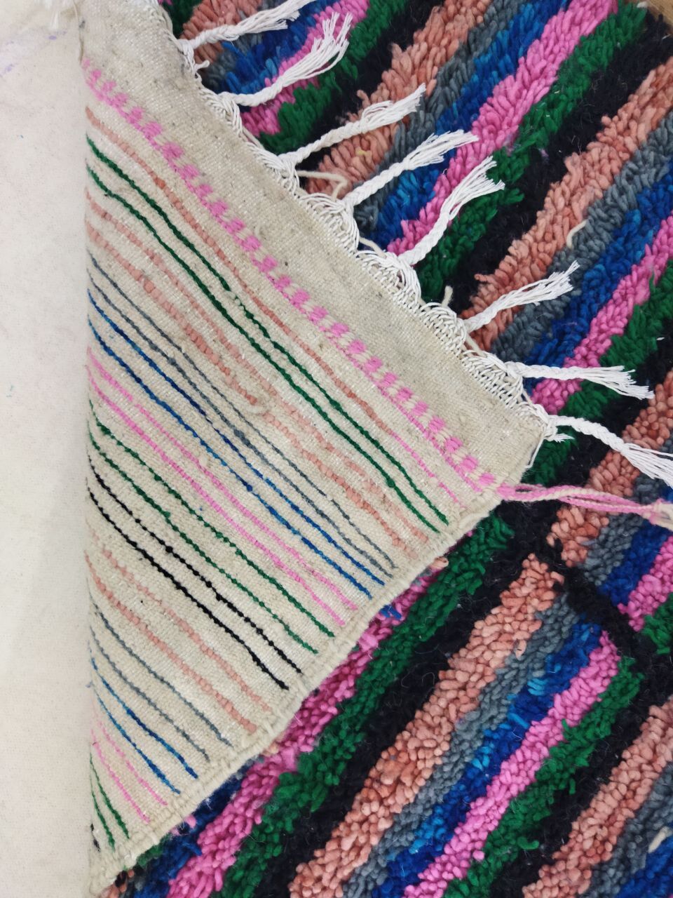 Berber carpet colorful corridor 215 X 88 CM
