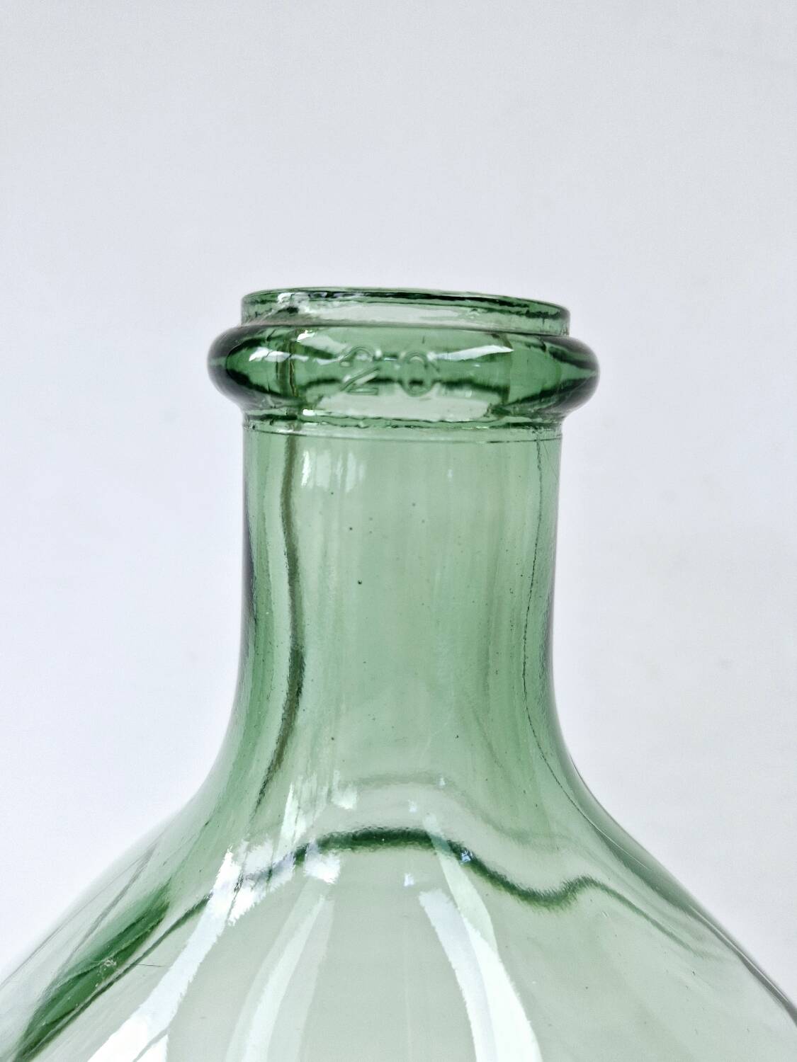 Old Carboy Bottle Dame Jeanne Light Green 20 Liters