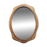 Small old wooden mirror