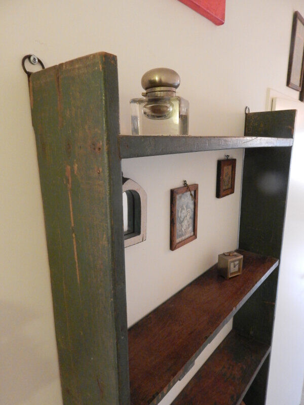 Old old teck green wall 74x14x123cm