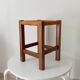 Antique solid oak stool Mountain Chalet
