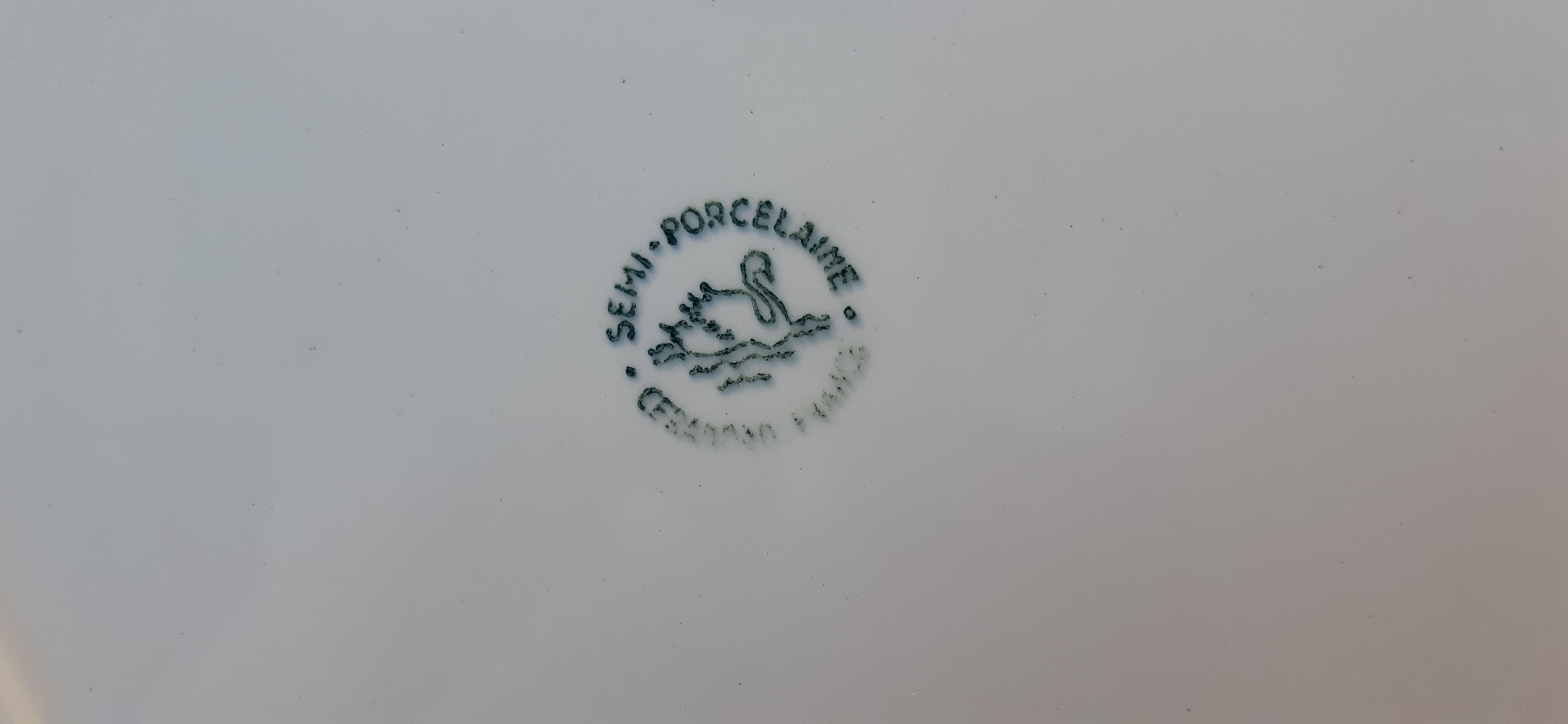Cake dish Saint-Amand Céranord blue 50s-60s