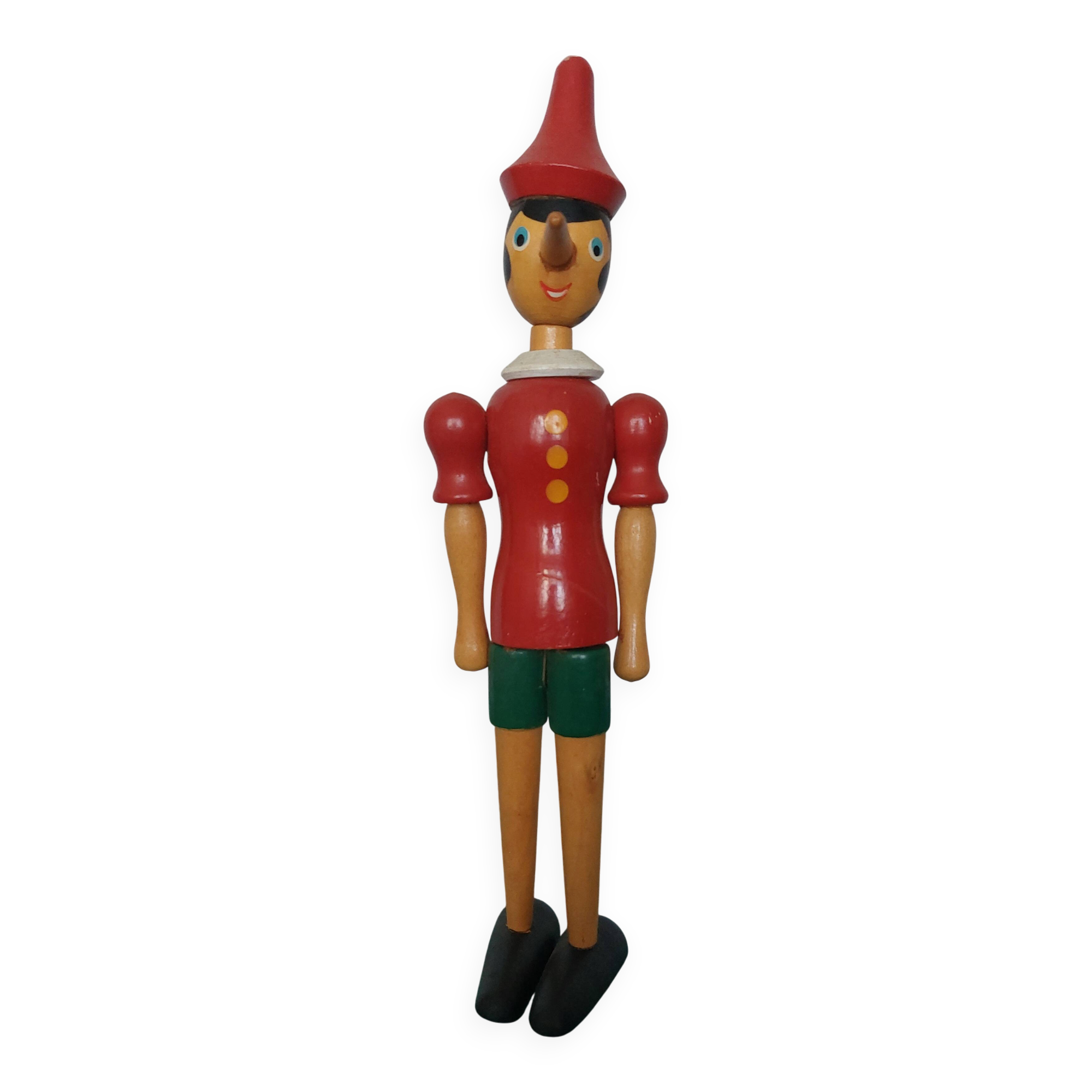 Wooden toy featuring Pinocchio