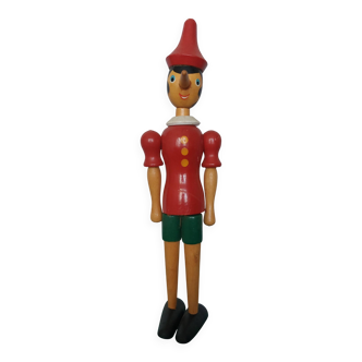 Wooden toy featuring Pinocchio