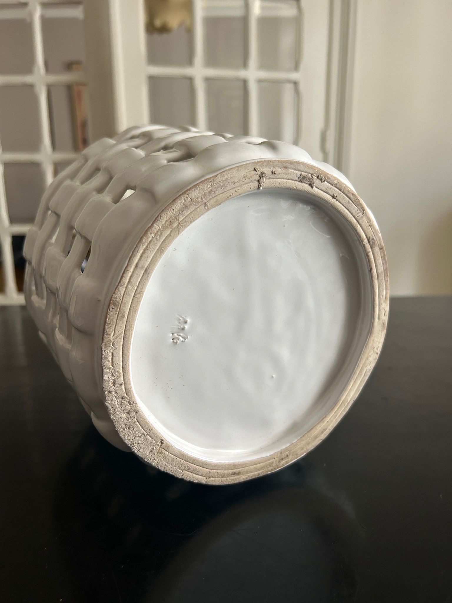 cache pot en céramique tressée