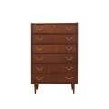 Danish teak chest of drawers with six drawers and lockable top drawer, 1960s