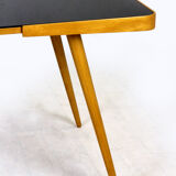 Coffee Table with Black Glass Top by Jiří Jiroutek for Cesky Nabytek, 1960s