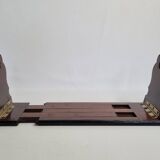 Solid wood zippered bookend, folding, 1900