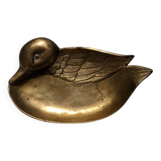 Brass duck emptier, country decorative object