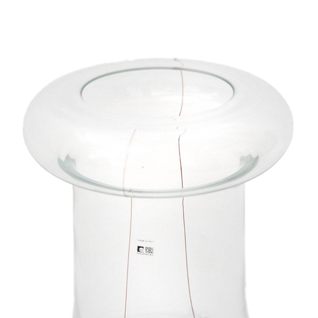 Transparent glass vase by Renato Toso for Fratelli Toso, 1970s.