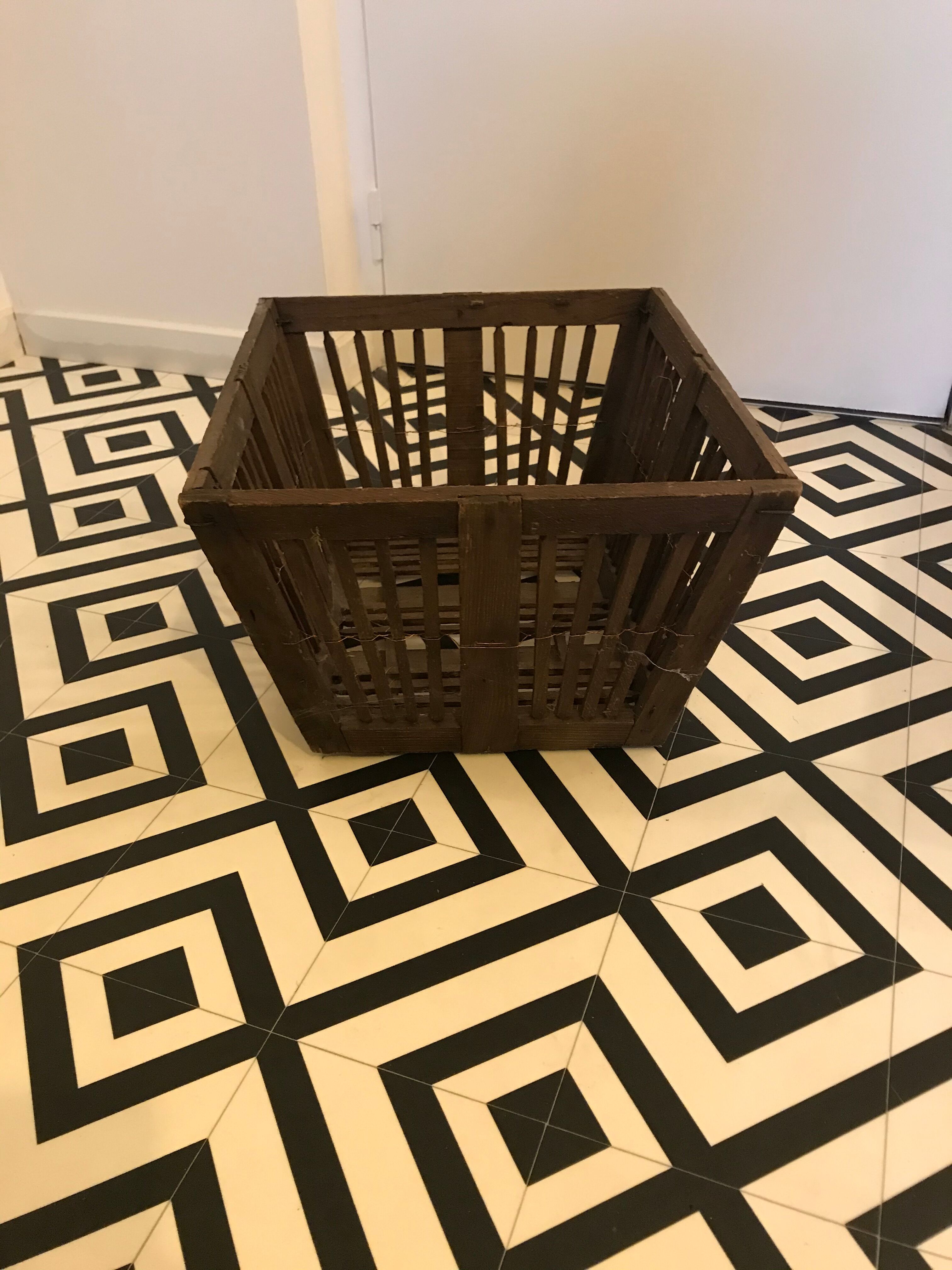 Old wooden basket