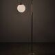 Italian Art Deco Brass Floor Lamp with Glass Globe, 1930s