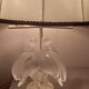 Crystal lamp Lalique with two doves model Ariane